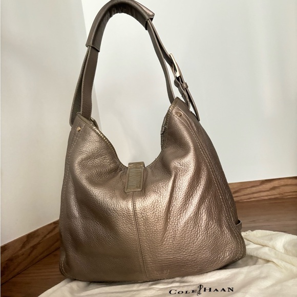 Cole Haan Metallic Hobo Shoulder Bag - Picture 5 of 14